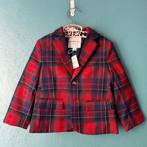 Janie and Jack boys wool holiday blazer sport coat size 4 NWT